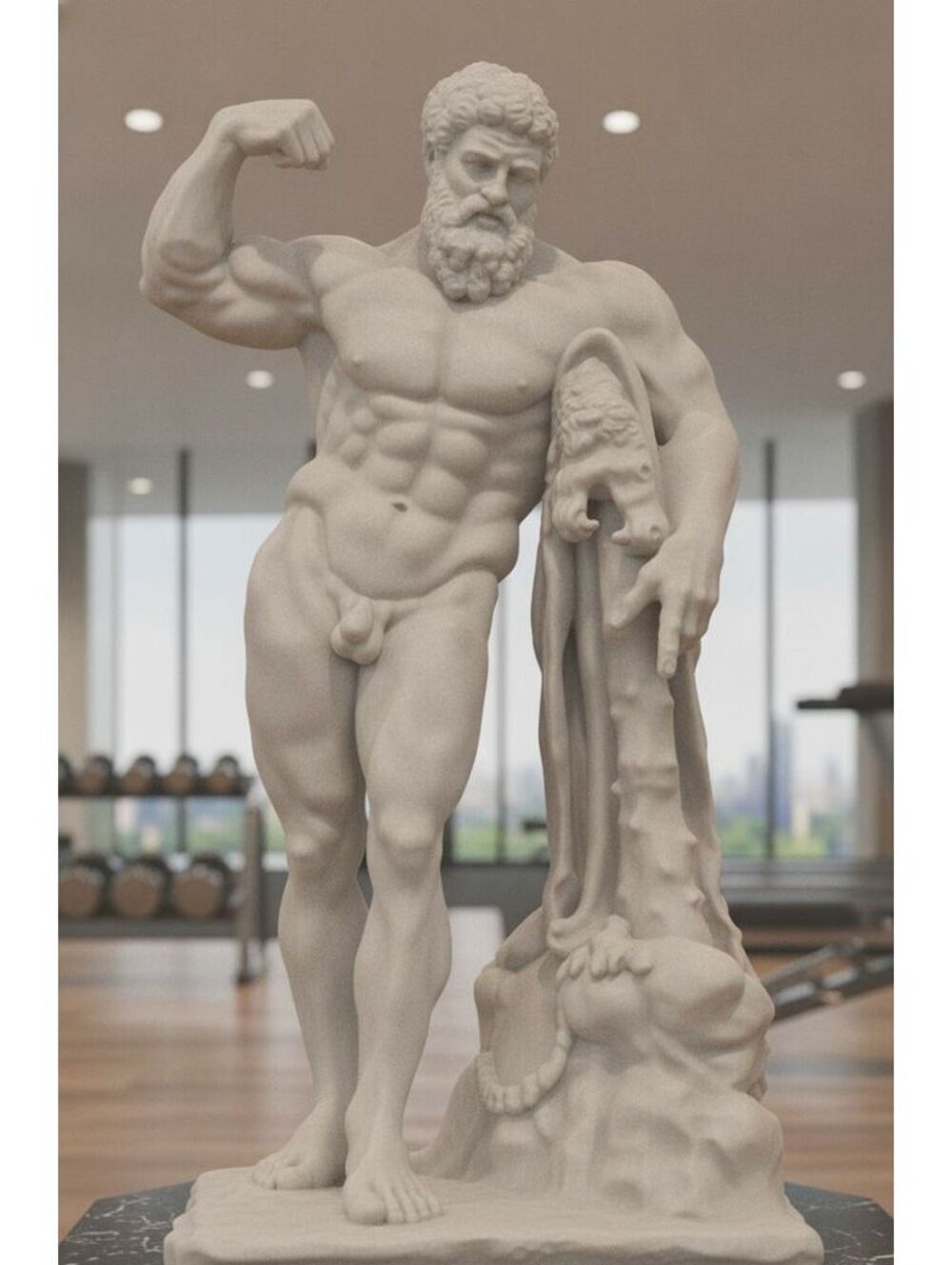 Hercules Farnese Statue - Greek Mythology Bust - Luxury Gym Decor - Bodybuilding